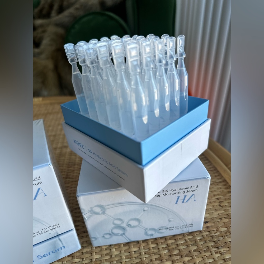2 Boxes! 5% Hyaluronic Acid Serum Ampoules – 60 Vials | Collagen + Niacinamide - Picture 4 of 4